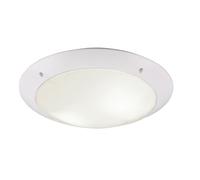 Plafoniera da Esterno Attacco E27 in Plastica Bianco Opaco