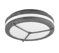 Plafoniera da esterno Industrial Lampada da parete esterna rotonda Lampada da soffitto esterna IP54, color cemento, 2x E27, DxH 30x9 cm
