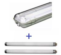 PLAFONIERA DA ESTERNO INTERNO DOPPIA STAGNA NEON LED TUBO T8 60-120-150CM IP65 [EEK: F]