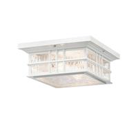Plafoniera da esterno luce da incasso vetro bianco LxL 30,5x30,5 cm IP44
