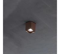 Plafoniera In Alluminio Moderna Brick Marrone 1 Luce