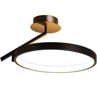 Plafoniera da incasso a LED con finitura oro. Lampada da soffitto da semi-incasso. Lampada da soffitto dimmerabile a 3 temperature di colore, Lampadario