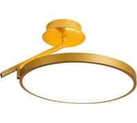Plafoniera da incasso a LED con finitura oro. Lampada da soffitto da semi-incasso. Lampada da soffitto dimmerabile a 3 temperature di colore, Lampadario