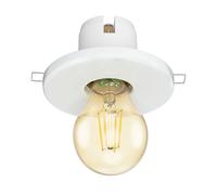 Plafoniera da incasso in porcellana E27 TELA bianca incl. lampada LED oro 471lm