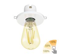 Plafoniera da incasso in porcellana E27 TELA bianco incl. lampada LED oro max.