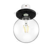 Plafoniera da incasso in porcellana E27 TELA nero incl. lampada LED 838lm bianco