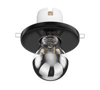 Plafoniera da incasso in porcellana E27 TELA nero incl. lampada LED E27 667lm