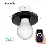 Plafoniera da incasso in porcellana TELA nero incl. lampada LED E27 918lm Smart