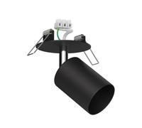 Plafoniera da incasso WAIKA orientabile nera opaca rotonda 80mm Ø 1x GU10 max.