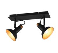 Plafoniera da Interno Attacco E14 in Metallo Nero Opaco