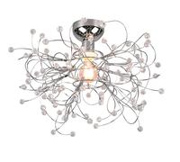 Plafoniera da Interno Attacco E27 in Metallo Cromo