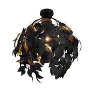 Plafoniera da Interno Attacco E27 in Metallo Nero Opaco