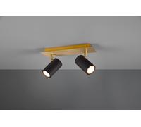 Plafoniera da Interno Attacco GU10 in Metallo Nero e oro