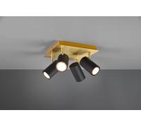 Plafoniera da Interno Attacco GU10 in Metallo Nero e oro