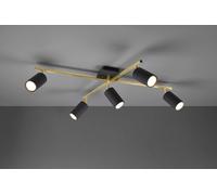 Plafoniera da Interno Attacco GU10 in Metallo Nero e oro