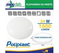 Plafoniera Da Interno Tonda 24 W 1600 Lumen Poliplast Cindy
