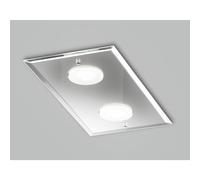 Plafoniera da Muro con in Vetro a Specchio collezione DADO Dimensioni 20x40x h 3 cm - 1,7 kg GX53 Led 2 x max 7 watt struttura specchiante trasparente