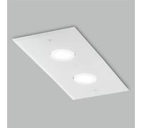 Plafoniera da Muro con in Vetro a Specchio collezione DADO Dimensioni 20x40x h 3 cm - 1,7 kg GX53 Led 2 x max 7 watt struttura bianco bianco