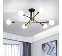 Plafoniera da Soffitto 52CM Portalampada con Attacco E27 Design Minimal 3 Raggi