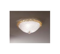 Plafoniera da soffitto classica in vetro murano granigliato ambra a 1 luce DP221 per camera da letto, salotto, soggiorno, sala da pranzo, cameretta, corridoio.