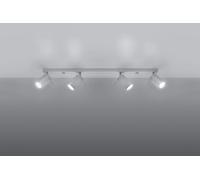 Plafoniera da soffitto in Acciaio 4xGU10 RING 4L Bianca Orientabile