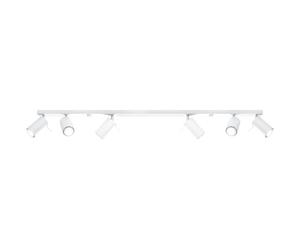 Plafoniera da soffitto in Acciaio 6xGU10 RING 6L Bianca da interno