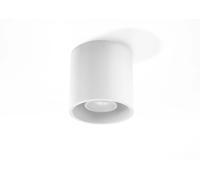 Sollux Lighting Orbis Lampada da soffitto a incasso | Design moderno con paralume cilindrico | Fatto di alluminio, con lampadina GU10 sostituibile | Bianco, 10 x 10 x 10 cm