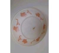 Plafoniera Da Soffitto in vetro Tonda Bianca Decoro Edera 2 Luci 40 cm Classica