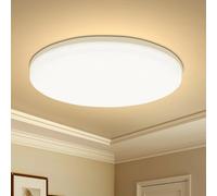 PLAFONIERA DA SOFFITTO LED 18W-48W DESIGN TONDO PIATTA SLIM BIANCO IP44 INTERNI