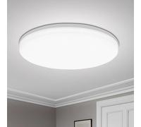 PLAFONIERA DA SOFFITTO LED 18W-48W DESIGN TONDO PIATTA SLIM BIANCO IP44 INTERNI