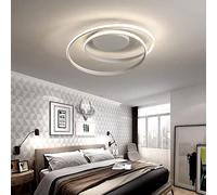 Plafoniera Da Soffitto LED 32W Da Interno Design Cerchio Spirale Bianco Lampada da soffitto IP20 (Luce fredda 6500K)