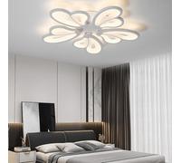 Plafoniera da Soffitto LED 35W Design Floreale Dimmer e Telecomando IP20 Interno