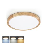 Plafoniera da Soffitto LED Effetto Legno Tondo Stile Extra Sottile 23/30/48/60CM
