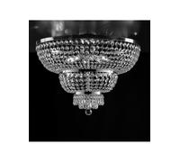 Plafoniera da soffitto moderna design con cristallo trasparente cromato