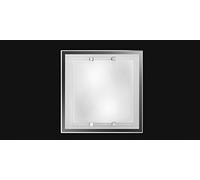 Plafoniera In Vetro Quadrata Moderna Frame Bianco 4 Luci E27 Piccola
