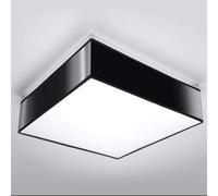 Plafoniera da Soffitto Quadrata in PVC 2xE27 HORUS 35 Nera da interno