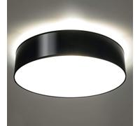 Plafoniera da Soffitto Rotonda in PVC 3xE27 ARENA 45 Nera da interno