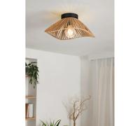 Plafoniera da soffitto rustica in metallo e carta a 1 luce gl1909
