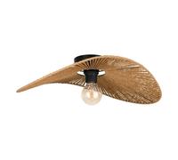 Plafoniera da soffitto rustica in metallo nero e carta a 1 luce gl1914