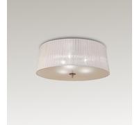Plafoniera da soffitto tonda design classico in tessuto 3 luci MN-170
