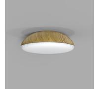 Plafoniera da soffitto tonda design moderno effetto legno 4 luci MN-423