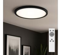 Plafoniera Deckenpanel Lampada Montaggio Soffitto LED Cct Dimmerabile Tondo Nero [EEK: Inaditato]