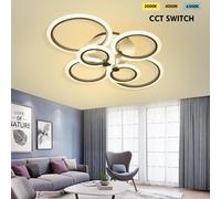 Plafoniera decorativa LED 51W CCT lampada moderna soffitto cerchi di luce 230V [EEK: F]