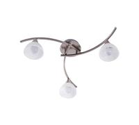 Plafoniera 'Della' dimmerabile (Moderno) colore Grigio, in Vetro ad es. Soggiorno & Sala da pranzo (3 luci, E14) di Lindby | plafoniera, lampada
