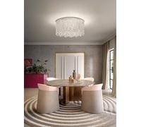Plafoniera di lusso design moderno cromato in cristallo 12 luci MS-468