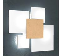 Plafoniera di Top Light Upgrade 1148-45 E.27 vetro bianco decoro in 5 finiture