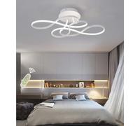 Plafoniera Dimmerabile A LED Lampada da Soggiorno Moderna Lampade di Design Acrilico in Alluminio Creativo Illuminazione A Soffitto Illuminazione A Soffitto Decorativa per in, White, 53x34cm/75W