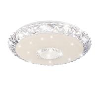 Plafoniera dimmerabile con telecomando Plafoniera smart 50cm con comando vocale Lampada led cielo stellato, design cristallo, 40W 2980lm 3000-6500K