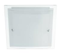 Plafoniera Dritta curva 30x30x9 cm bianco