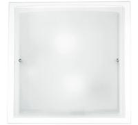 Plafoniera Dritta curva 40x40x10 cm bianco